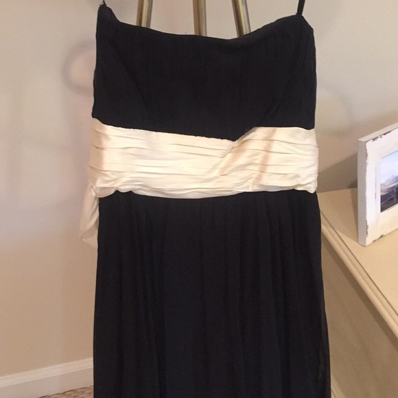 Dresses & Skirts - BCBGMaxAzria floor length black & creme dress